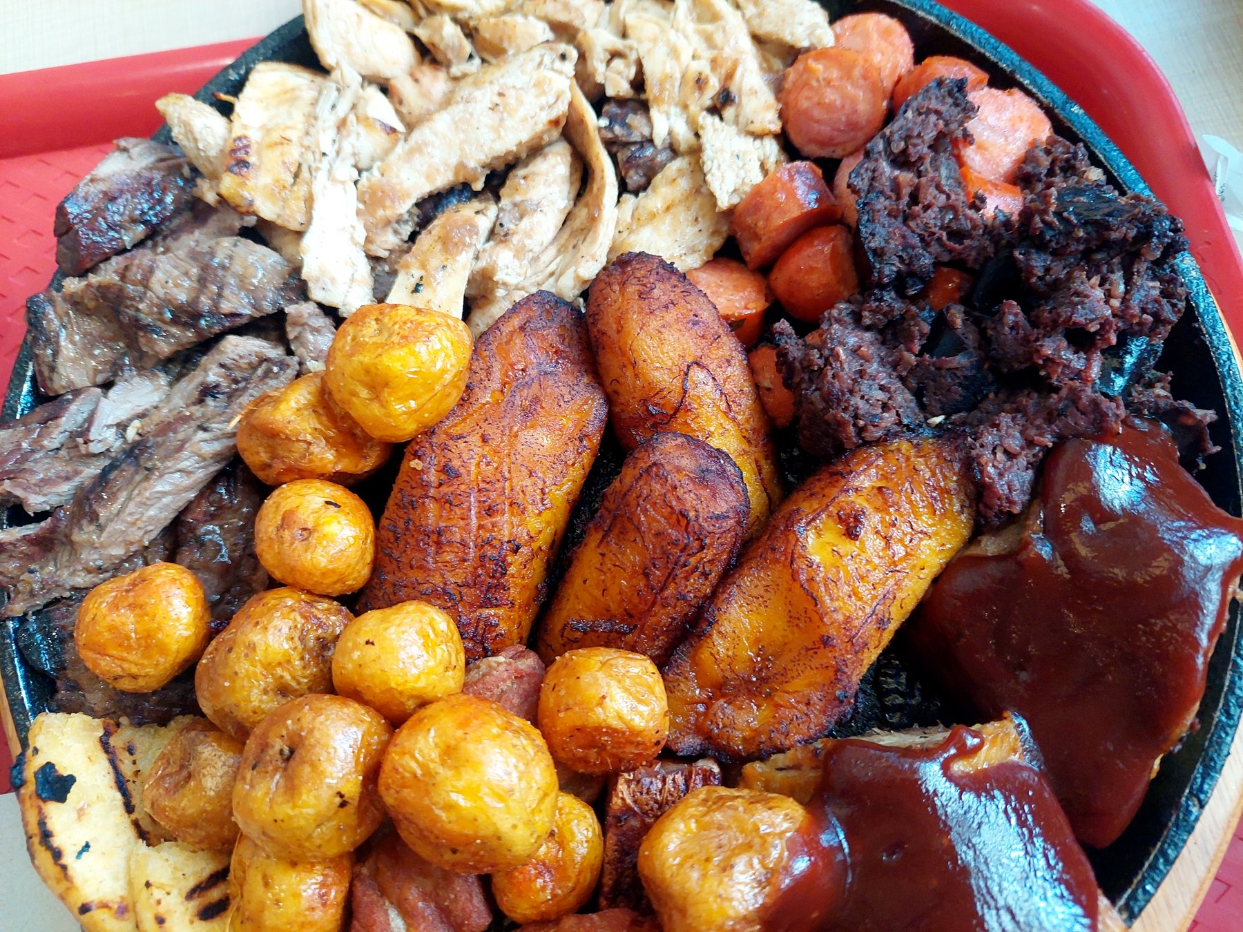 The picada — a mountain of meat