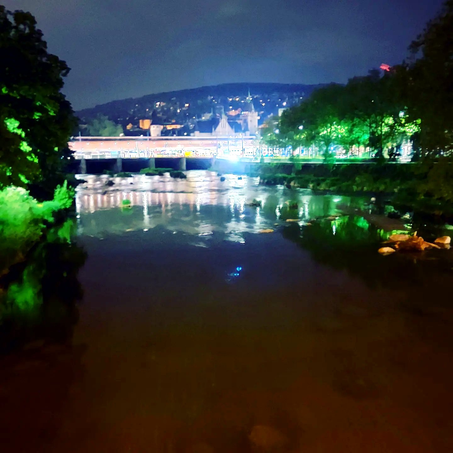 The horizon at night